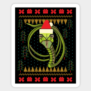 Skeptical Snake Meme Ugly Christmas Sweater Magnet